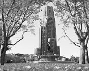 12BW  Cathedral of Learning Autumn Black and White
