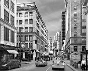 2960BW  Downtown Pittsburgh - Kaufmanns Black and White