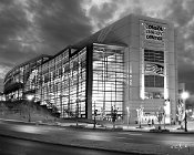 66NightBW  Consol Energy Center Night Black and White