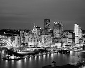 67702BW  Steeler Night Black and White