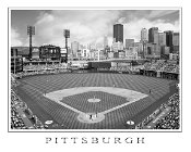 73805BWM  PNC Park Black and White - "Mini Poster" Border & Text Included