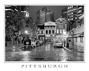 MSQ009BWM  Market Square Black and White - "Mini Poster" Border & Text Included