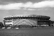 TRS005  Three Rivers Stadium River View ca. 1978 Black and White