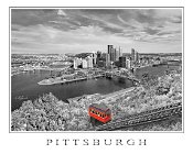 2246M  Duquesne Incline - Infrared Black and White - "Mini Poster" Border & Text Included