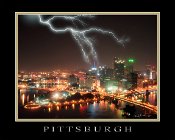 24403M  Rainy Night and Lightning - "Mini Poster" Border & Text Included