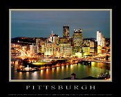 67702M  Pittsburgh Steelers Light Up Night Twilight- "Mini Poster" Border & Text Included