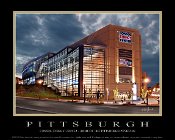 66NIGHTM  Consol Energy Center Night - Mini Poster" Border & Text Included