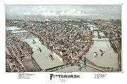 DrawingPgh1902  ART WORK  PRINTED WITH LOCATION, CITY, STATE AND DATE ON BOTTOM OF WHITE BORDER ART WORK  COURTESY OF THE LIBRARY OF CONGRESS WASHINGTON, DC Height or width varies slightly due to aspect ratios, some cutting may be necessary before framing.