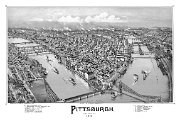 DrawingPgh1902BW  ART WORK  PRINTED WITH LOCATION, CITY, STATE AND DATE ON BOTTOM OF WHITE BORDER ART WORK  COURTESY OF THE LIBRARY OF CONGRESS WASHINGTON, DC Height or width varies slightly due to aspect ratios, some cutting may be necessary before framing.