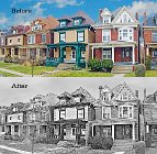 BeforeAfter  Example of a color photograph before conversion and the black & white line art after. Please note this is a photoshop effect and not hand drawn artwork.