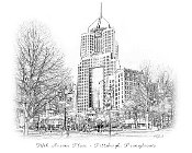 MSQ001LR  COLOR PHOTOGRAPH CONVERTED INTO DIGITAL BLACK AND WHITE LINE ART