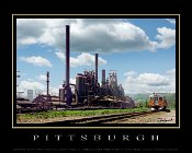 JL78M  J&L Steel Mill - Second Ave. ca.1978 - "Mini Poster" Border & Text Included