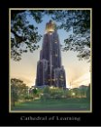 0416M  Cathedral of Learning Twilignt - "Mini Poster" Border & Text Included