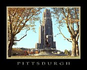 12M  Cathedral of Learning Autumn - "Mini Poster" Border & Text Included