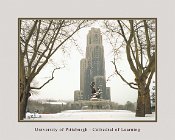 130810S  Cathedral of Learning Winter - "Mini Poster" Border & Text Included