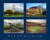 40  University of Pittsburgh Collage - Cathedral of Learning, Petersen Events Center, Panther Statue at Heinz Field, Panther Game at Heinz Field